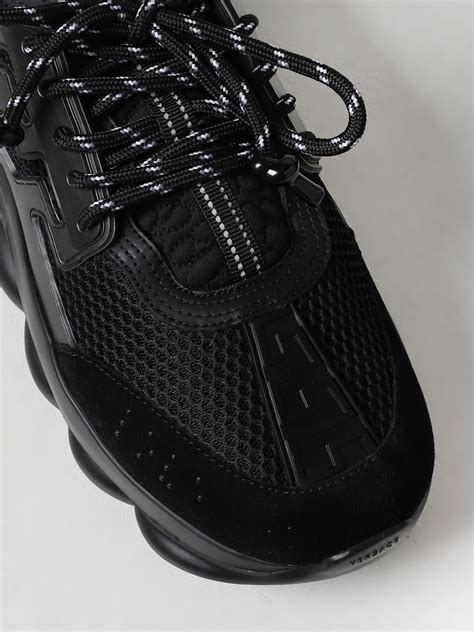 Chain reaction mesh & leather sneakers 